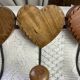 Wall-mounted coat rack, wooden hearts