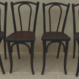 4 old Luterma bistro chairs with patterned seats – Completely refurbished