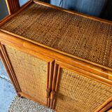 Rattan bookcase shelf