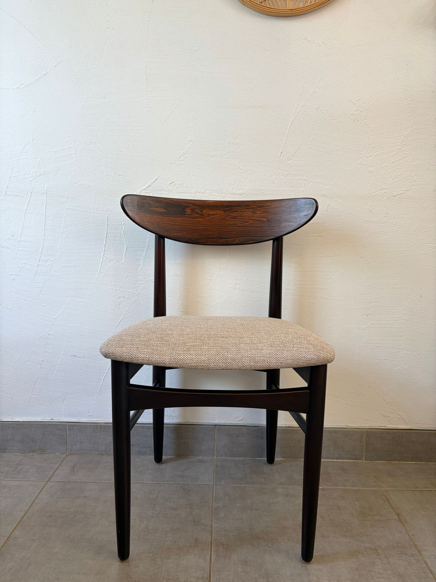 6 vintage Scandinavian teak chairs by Dyrlund