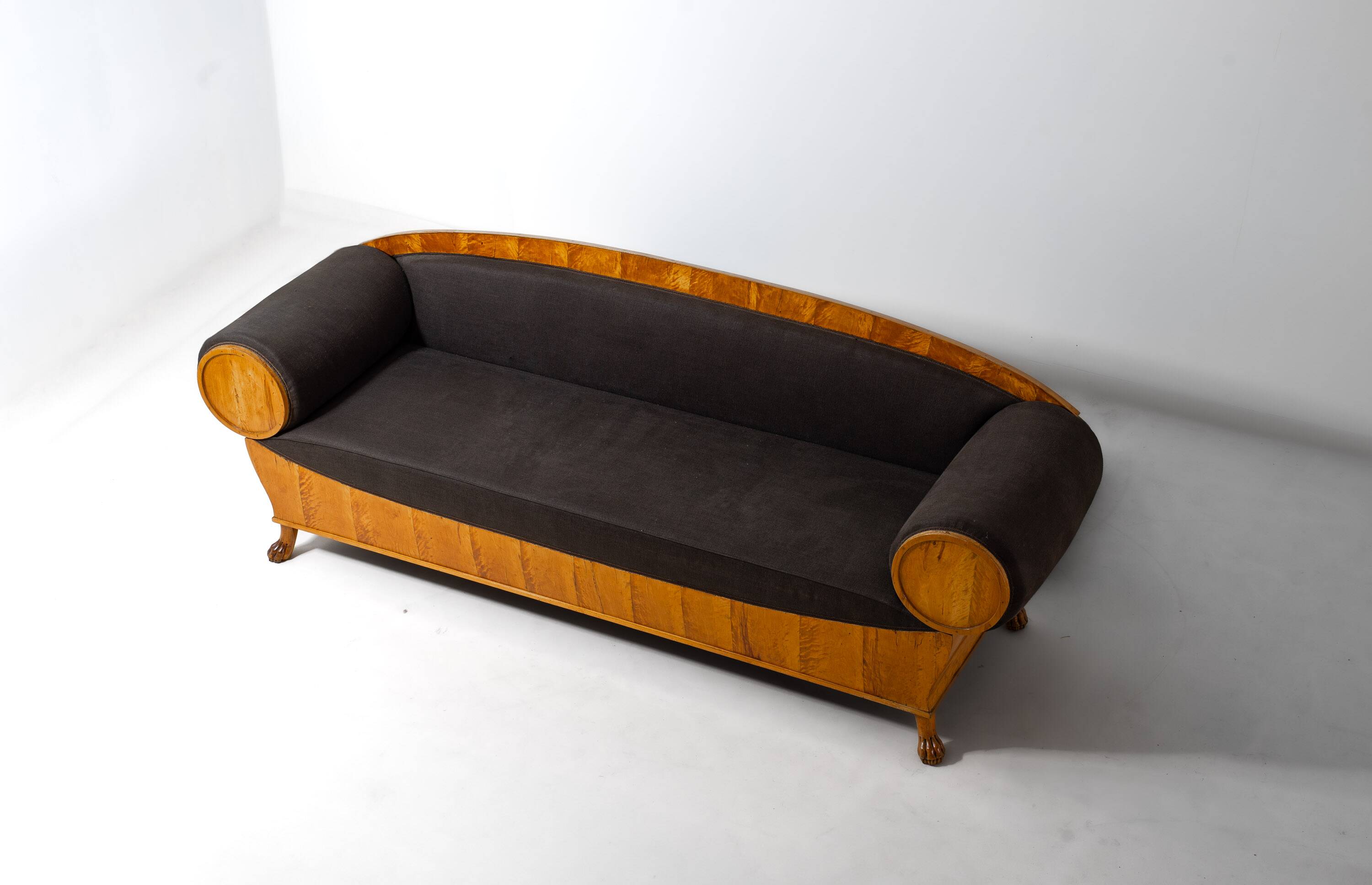 Geometric Art Nouveau sofa, Sweden 1920s