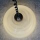 Vintage suspension with variable height in molded plastic in light sand color