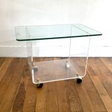 Table basse Plexiglas et verre David Lange