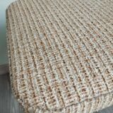 Scandinavian wood and fabric stool