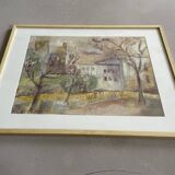 Peinture encadrée ancienne signée JJ