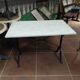 Cast iron and white marble bistro table