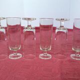 Set of 6 flutes 70s Luminarc Arcoroc