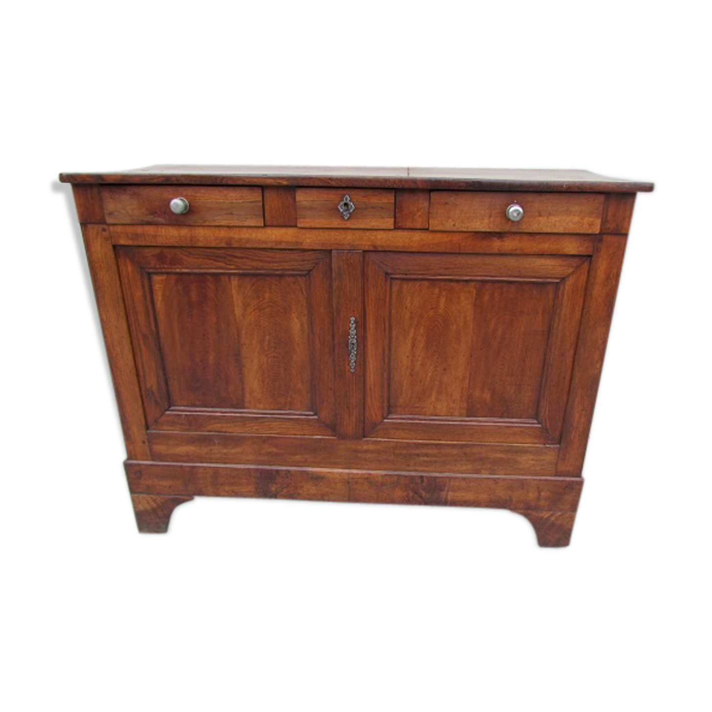 Chest 3 drawers, 2 doors in solid oak