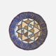 Decorative plate in glazed earthenware HB Quimper with ethnic patterns.