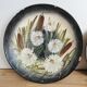 Vintage Hand-Painted Clay Plates: 1970s Yugoslavian Floral Wall Decor