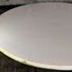 Set of seven covered pots and tray old white slurry nineteenth