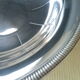 Fruit cup or centerpiece on silver metal shower pird Gadroon décor