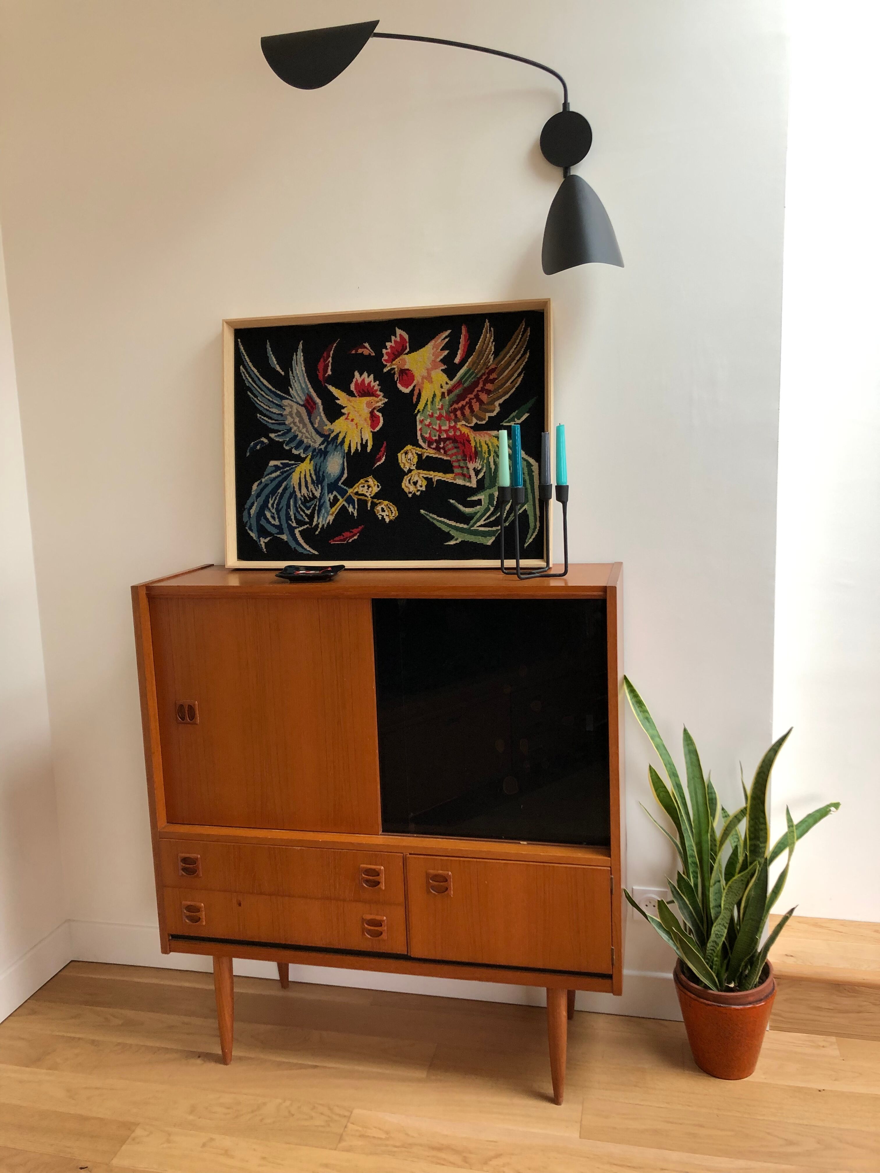 Tapestry vintage cockfight canvas