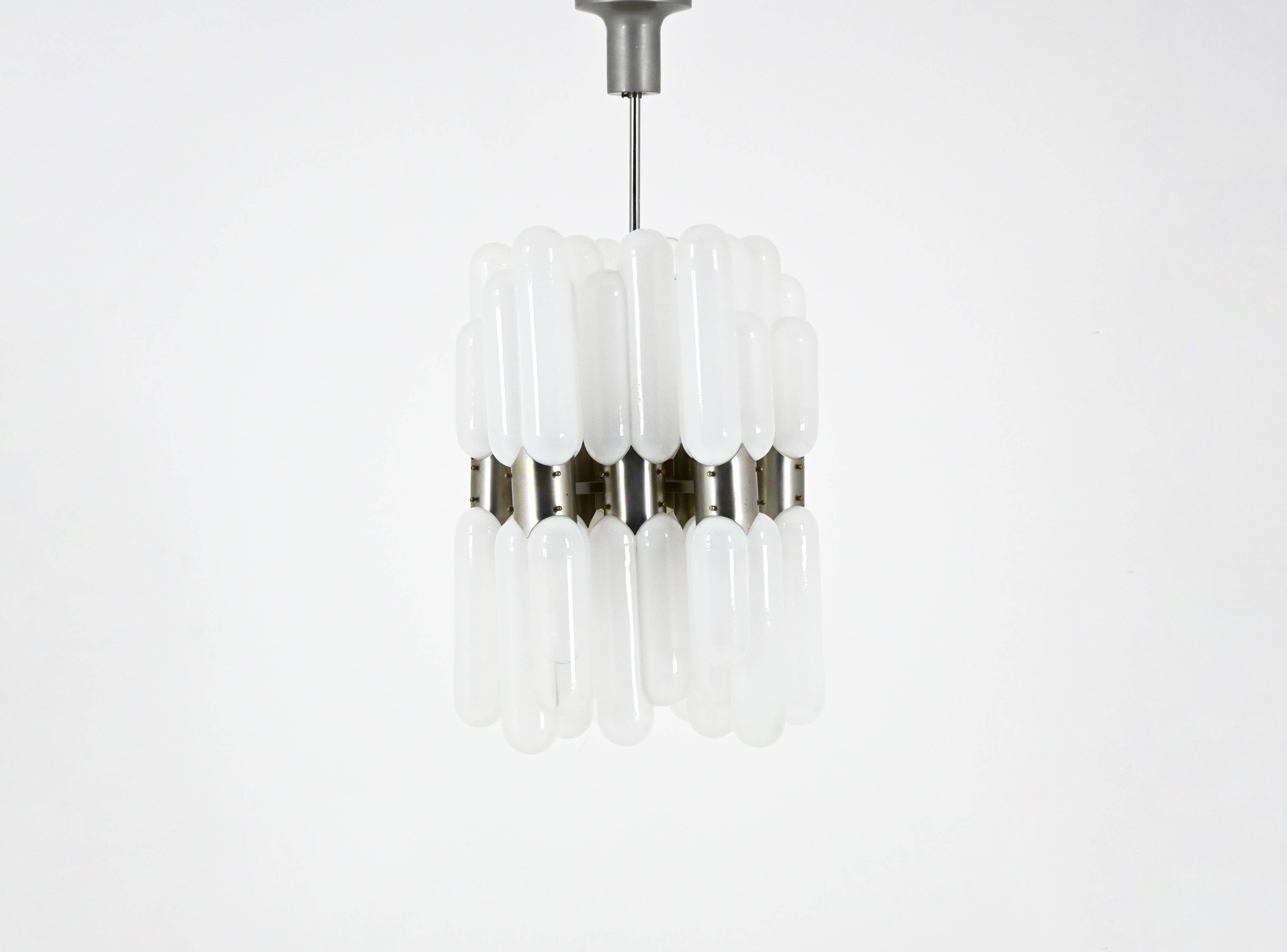 “Torpedo” chandelier by Carlo Nason for Mazzega, 1960s