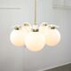 Mid-century modern Italian Brass and Opaline Chandelier