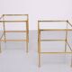 Paire de tables d'appoint carrées en laiton Renato Zevi, années 1970, Italie