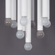 Space age ceiling lamp in white metal by temde, 1970s