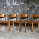Set of 6 design chairs in glulam - 1970s