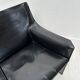 1980s vintage Italian designer ‘CAB 414’ 2-seater leather sofa by Mario Bellini for Cassina in black leather