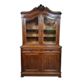 Buffet deux corps époque Napoléon III en bois massif.