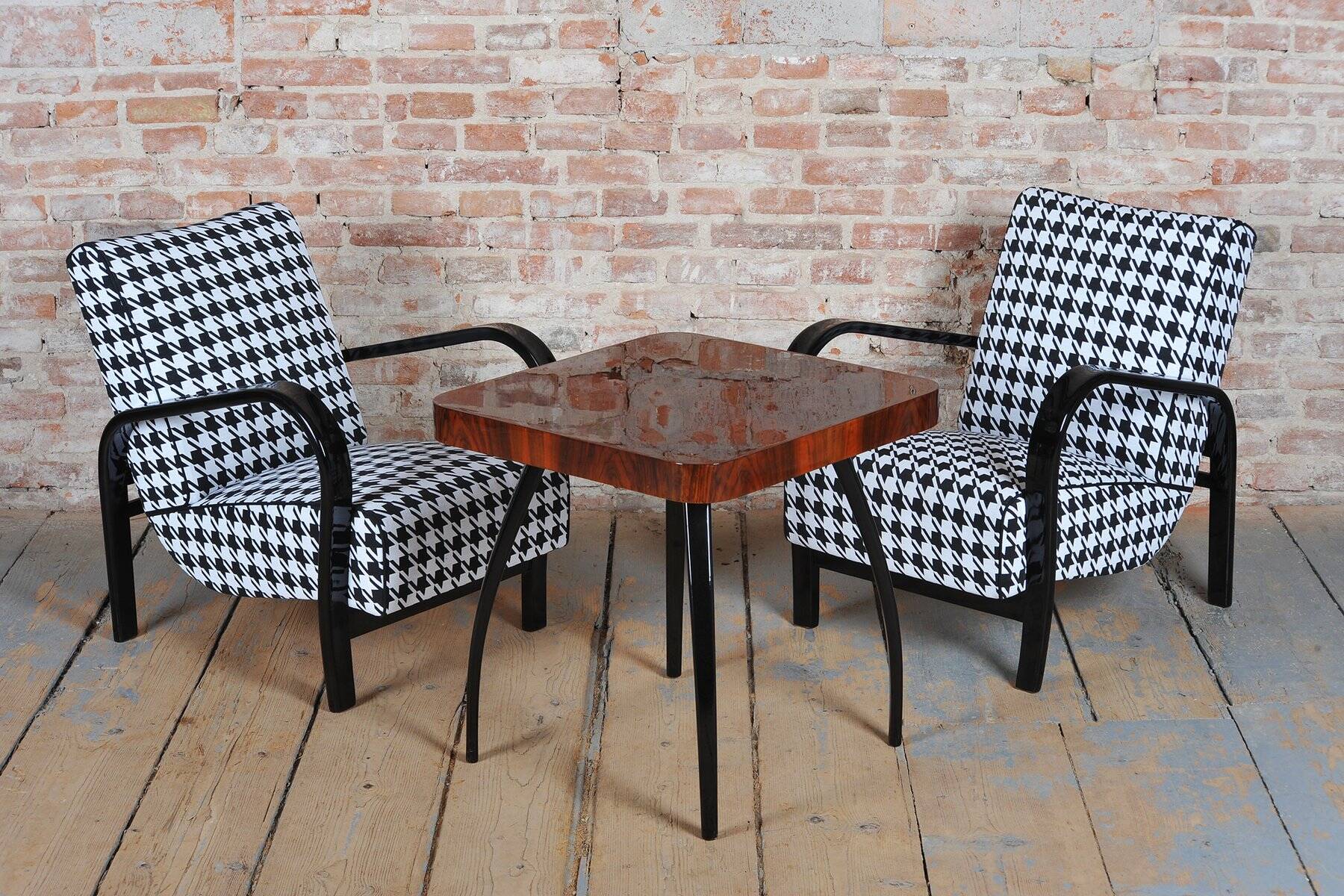 Fauteuils Art Déco par Koželka et Kropáček, tchèque, années 1930, ensemble de 2