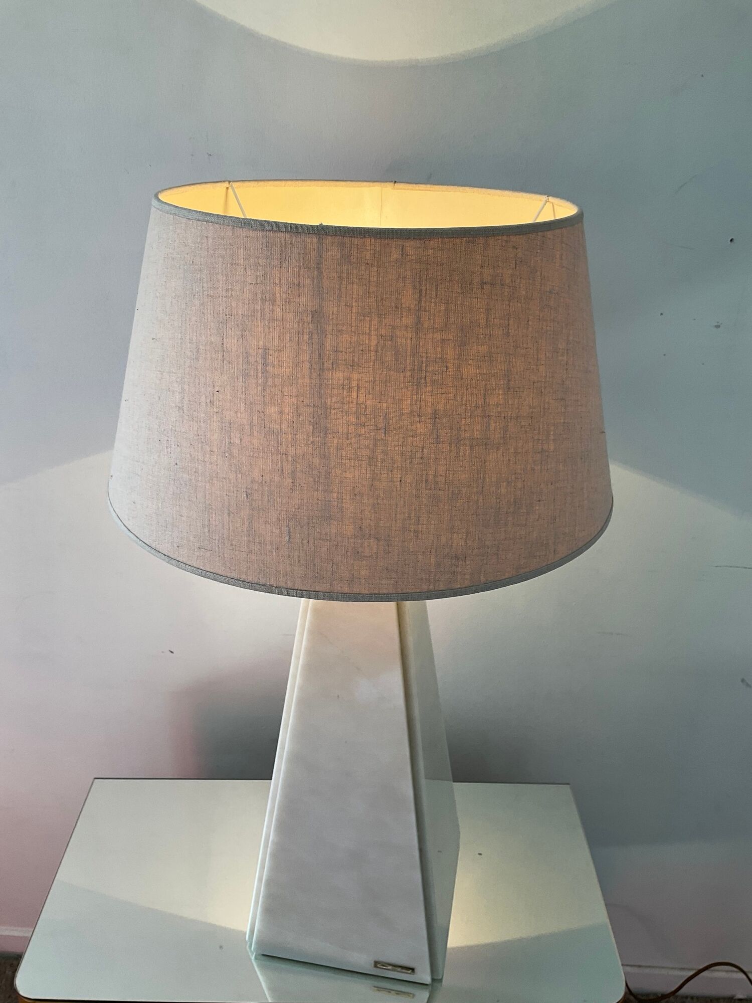 Lamp by Camille Breesch in marble 70s