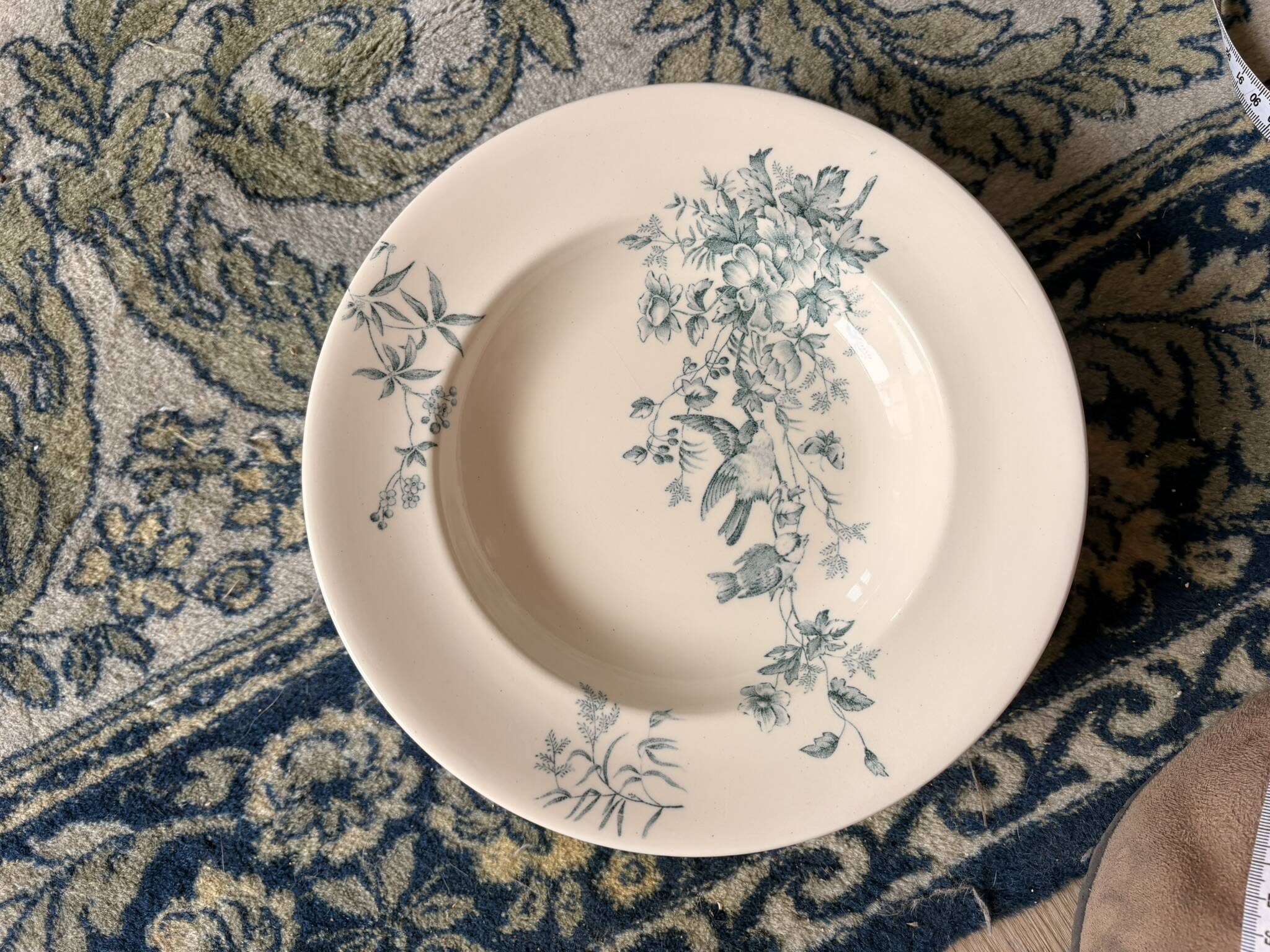 Lot 6 Deep Plates Faience Longwy Model Mignon