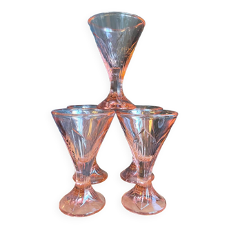 Coupes à glace verre rose