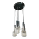Lustre en verre et chrome par Massive Belgium