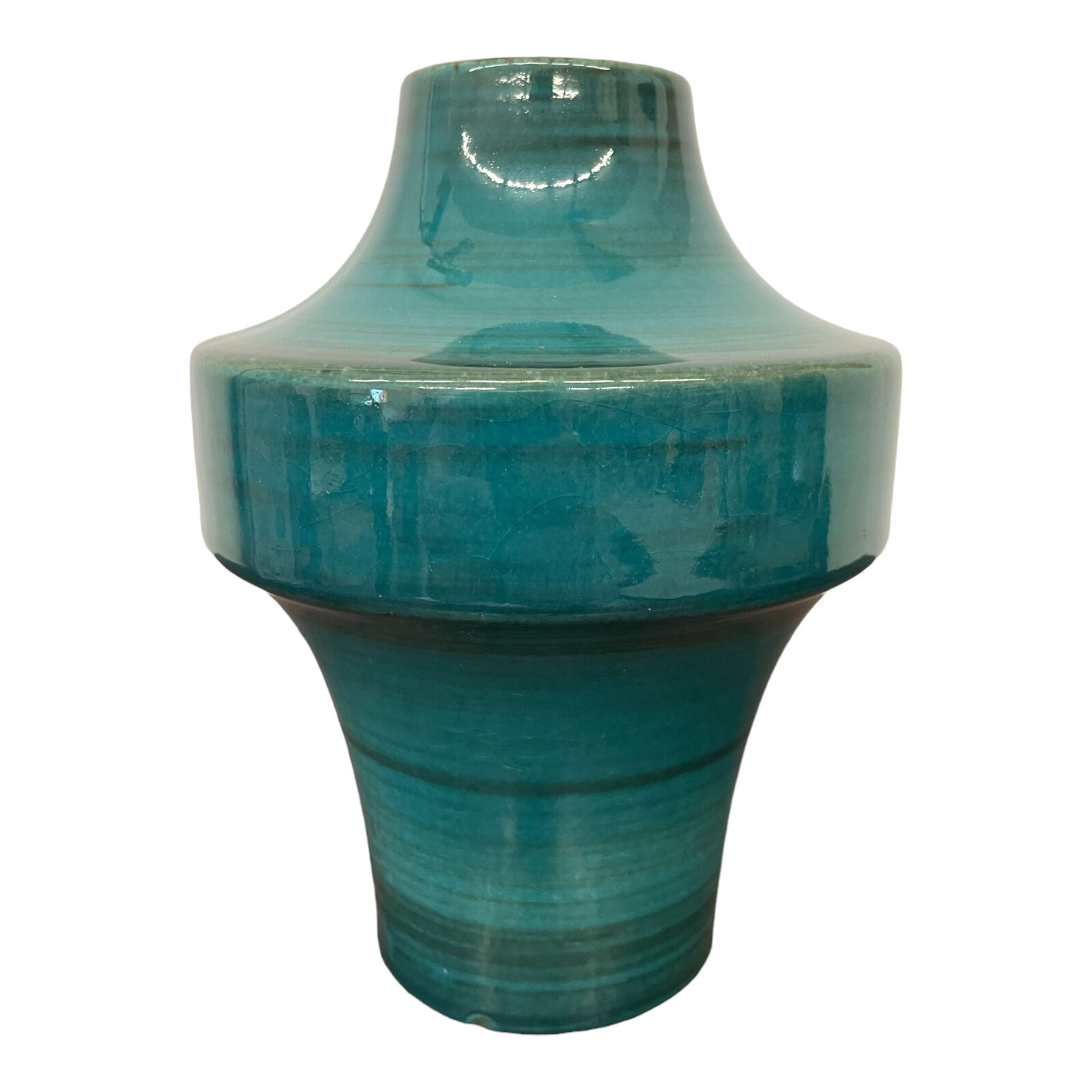 Vase bleu en terre cuite vernissée Germany ref 360.020