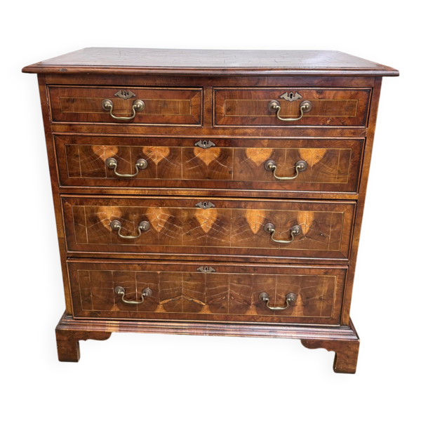 Commode XIXe siècle style géorgien en marqueterie de bois de bout