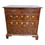 19th century Georgian style commode in end-grain wood marquetry.