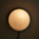 Vintage wall lamp in opaline and lacquered wood