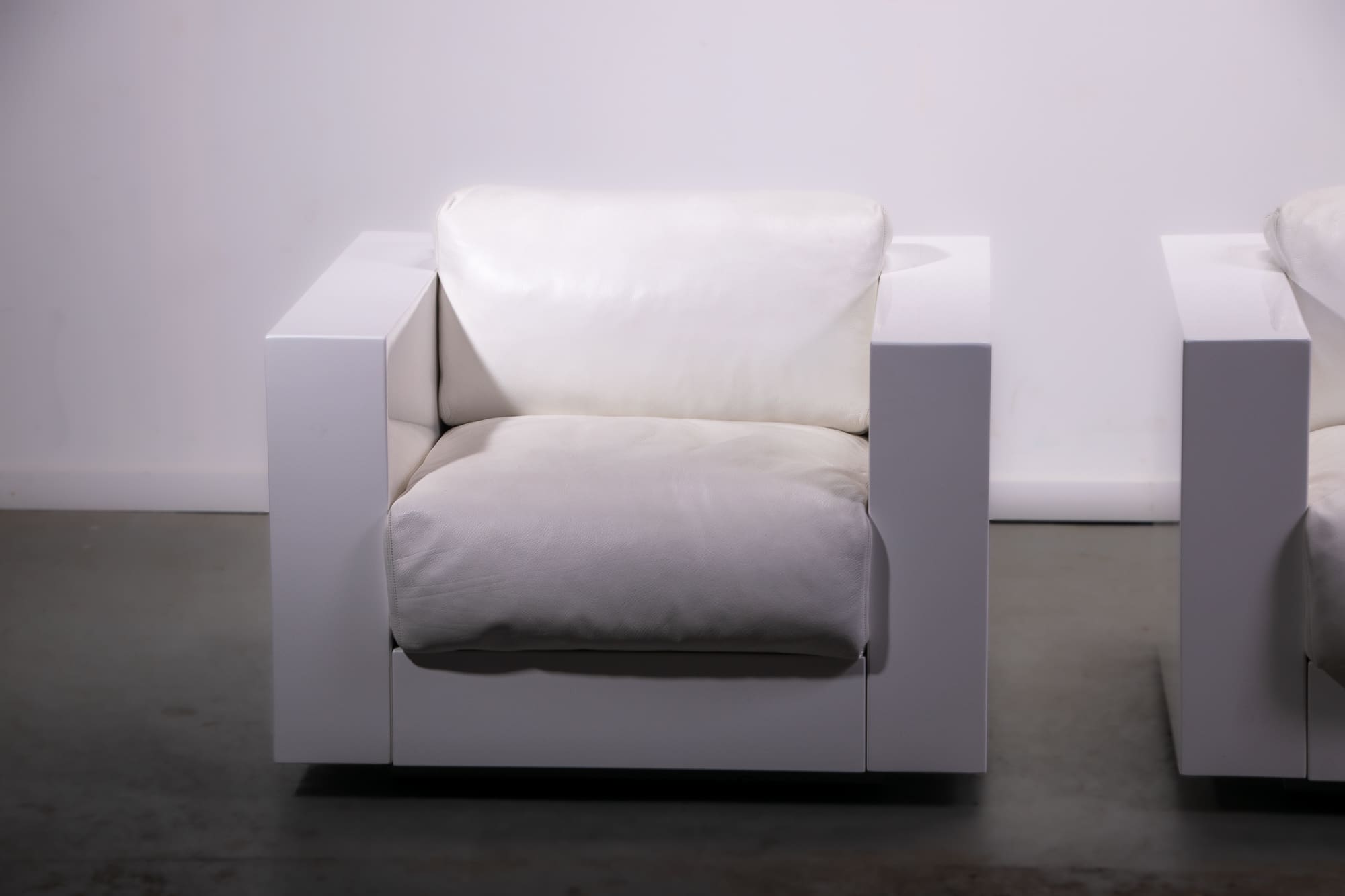 Saratoga armchairs by Lella and Massimo Vignelli for Poltronova