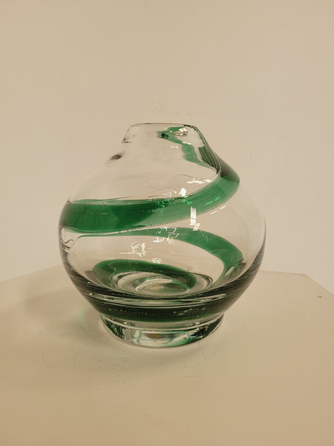 Bi-color blown glass vase Köln 1960s