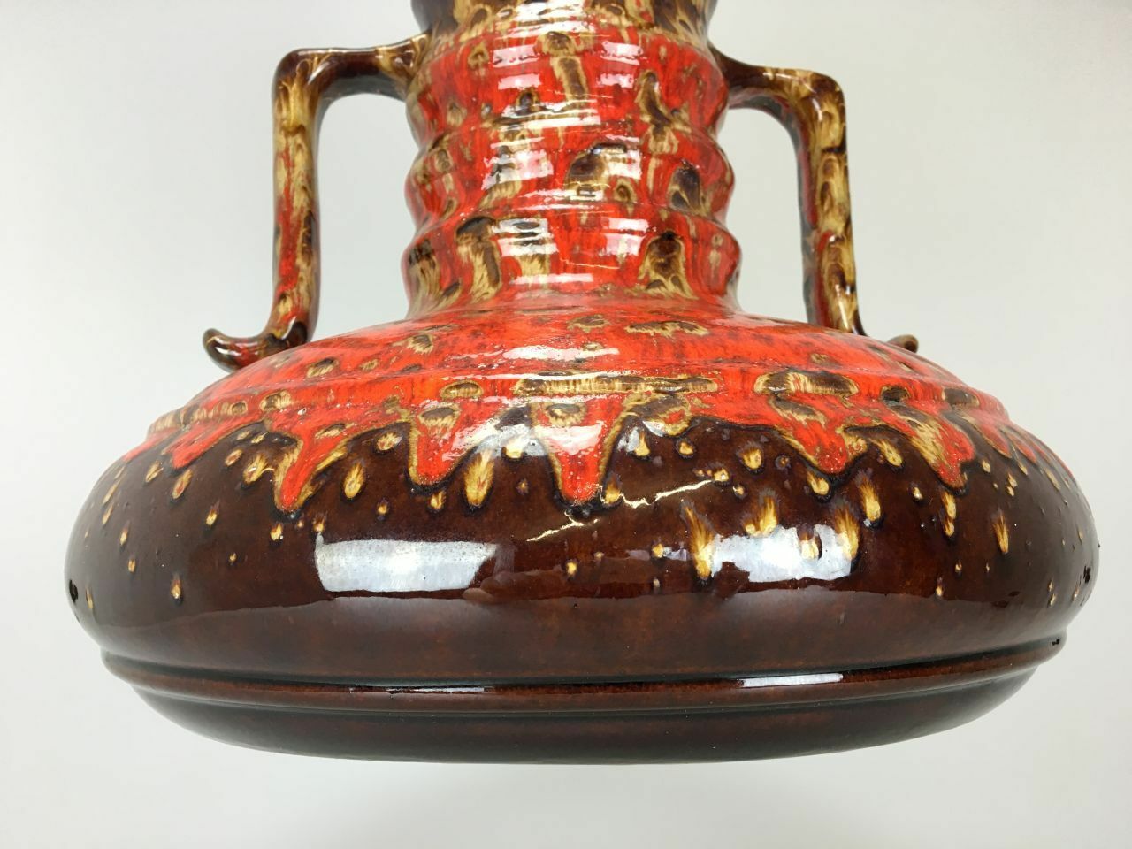 60er 70er Jahre Keramik Ceramic Lamp Lampe Leuchte Hängelampe Space Age Design