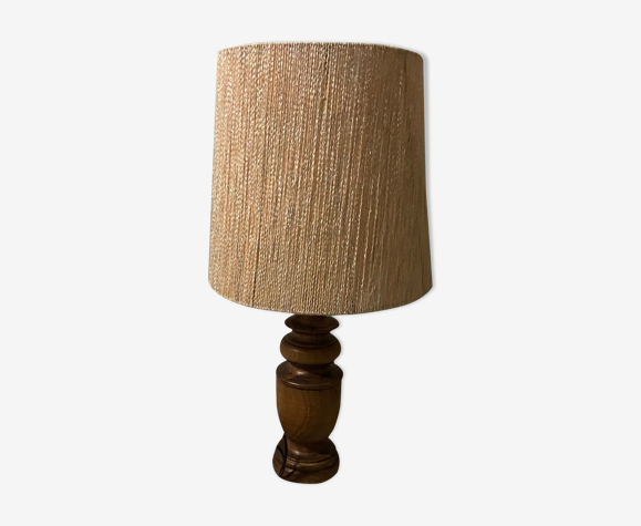 Lampe en bois années 70