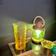 Carafe vintage verre jaune