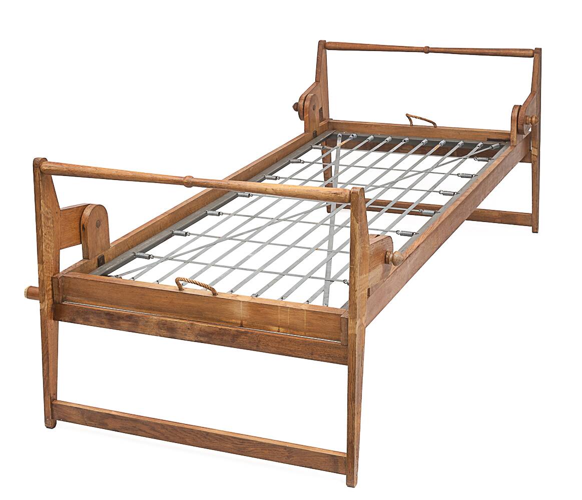 Antique folding daybed by Guillerme and Chambron