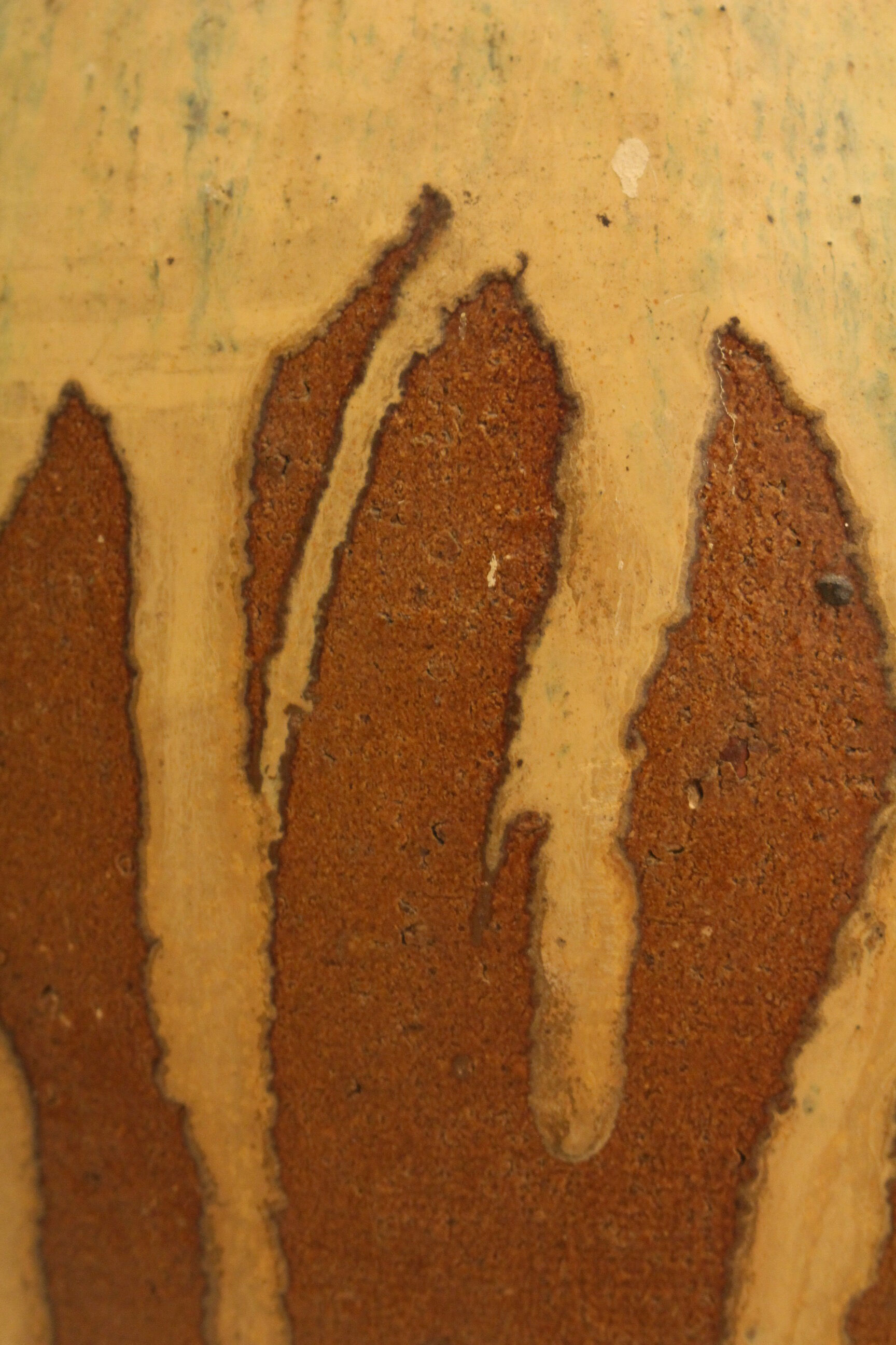 Pair of large scratched old jars
