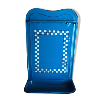 Ladle door blue enamelled tole decor Lustucru