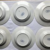 Deep plates x 6 from the French manufacturer Sarreguemines, Aïda collection. Old and rare