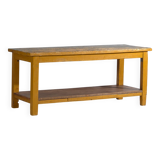 Antique long table with lower shelf (c.1920) #17