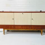 Vintage row in lacquered wood and formica