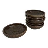 6 vintage stoneware bowls