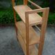 Bookseller's folding wooden shelf, vintage 1970s