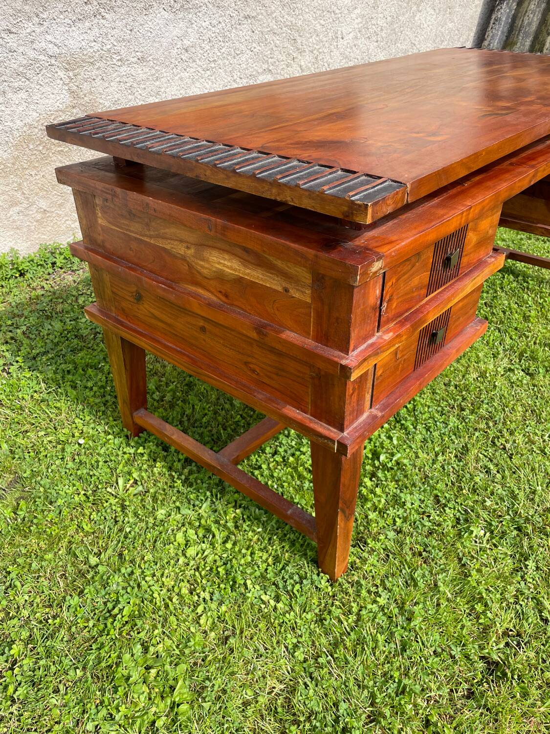 Vintage exotic wood desk 80/90