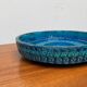 Grand bol en poterie Rimini Bleu du milieu du siècle par Aldo Londi pour Bitossi, Italie, années 1960