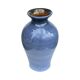 Vintage blue ceramic vase – reactive glaze, Germany, 1960s/1970s.