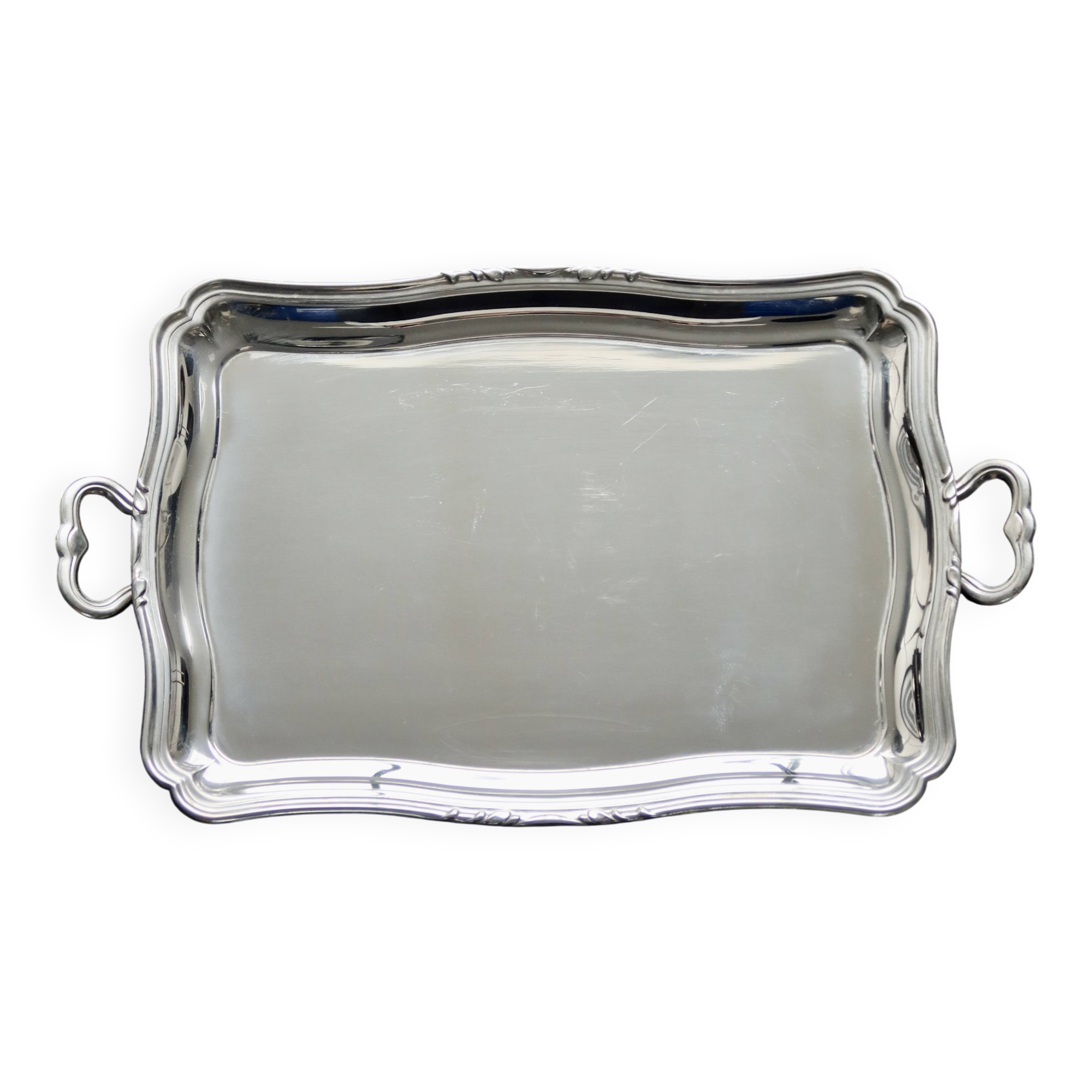 Vintage silver-plated service tray by Guy Degrenne